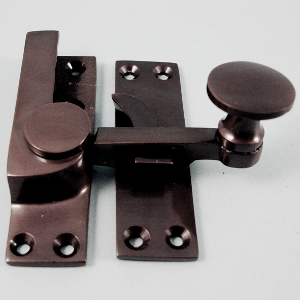 THD158/BRO • Non-Locking • Imitation Bronze • Quadrant Round Knob Sash Fastener